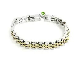 دستبندسفیدو زردرولکس کد 172