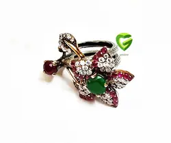 انگشترنقره عثمانی یاقوت کد146