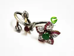 انگشترنقره عثمانی یاقوت کد146