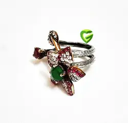 انگشترنقره عثمانی یاقوت کد146