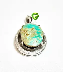 آویزنقره فیروزه1 کد 114