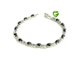 دستبندنقره مشکی کد 126