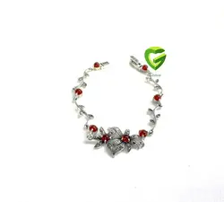 دستبندنقره گلی کد 224