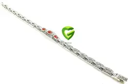 دستبندنقره قهوه ای 3کد228