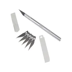 کاتر قلمي بدنه فلزي به همراه 5 تيغ يدک مدل TE-10