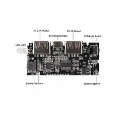 ماژول پاور بانک نمايشگر دار با 2 خروجي USB 