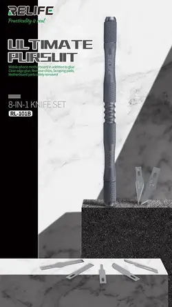 کاتر قلمي ريلايف مدل RELIFE RL-101B همراه با 7 عدد تيغ مختلف