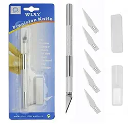 کاتر قلمي بدنه فلزي WLXY به همراه 5 تيغ يدک