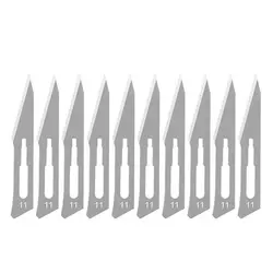 کاتر دسته همراه 10 عدد تيغ جراحي