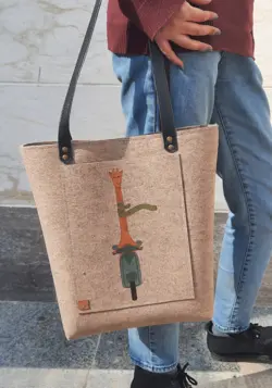 کیف نمدی زرافه موتوری