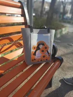 کیف نمدی| طرح آفتابگردان |sunflower