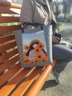 کیف نمدی| طرح آفتابگردان |sunflower