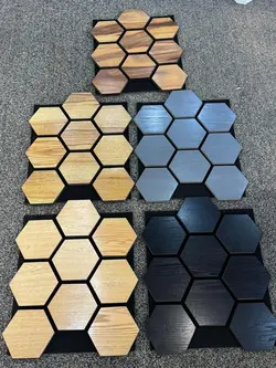 پنل چوبی ۶ ضلعی