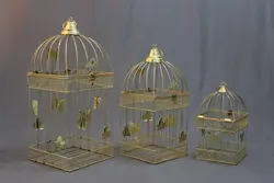 دکور قفس چهارگوش سوپر طلایی