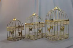 قفس چهارگوش معمولی طلایی