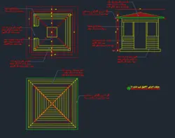 دتایل اجرایی آلاچیق و نیمکت