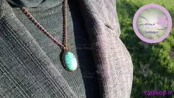 سرویس  مسی سنگی با سنگ فیروزه