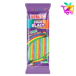 پاستیل ببتو نواری شکری ترش طعم رنگین کمان 180گرم - فروشگاه اینترنتی هگز لند