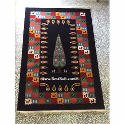 فرش گبه ماشینی طرح ماهک عشایر