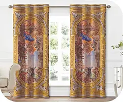 پرده چاپی کلاسیک + طرح تابلو سلطنتی - هازان داتیس کد S465