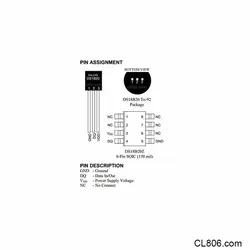 سنسور دما DS18B20 سه پایه