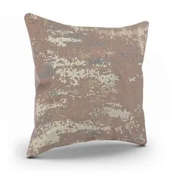 کوسن مربعی پتینه آبرنگی طوسی صورتی