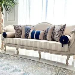 ست کوسن 7 عددی طرح رز کرم نسکافه سورمه ای