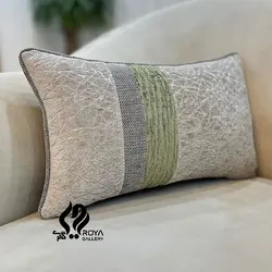 کوسن مستطیل طرح ترکیبی زمرد فیلی و سبز سدری
