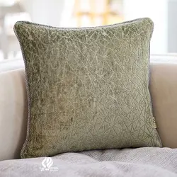 کوسن مربعی طرح زمرد سبز سدری