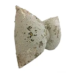 کوسن پاپیونی پولکی کرم طلایی