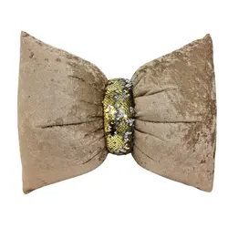کوسن پاپیونی مخمل نسکافه ای