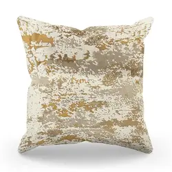 کوسن مربعی پتینه آبرنگی کرم خردلی