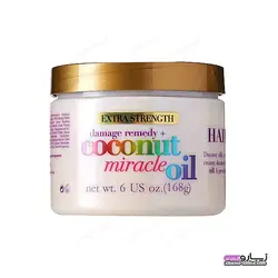 ماسک مو OGX او جي ايکس مدل COCONUT OIL MIRACLE حجم168میلی لیتر  (با ضمانت اصالت کالا-ساخت آمریکا-تاریخ انقضا طولانی2025/01) (درجه دو ساخت پاکستان نیست)