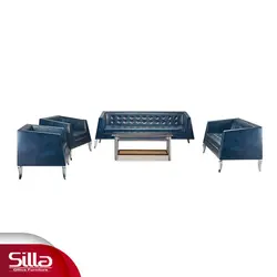 مبل چرم اداری دو نفره مدل F76p2