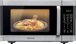 مایکروویو برند KENWOOD|مدل MWM42.000BK | ظرفیت 42 لیتری| 1100 واتی| با گریل| صفحه نمایش دیجیتال| 5 سطح قدرت| عملکرد یخ زدایی| فولاد ضد زنگ| منوی خودکار| تایمر 99 دقیقه| عملکرد ساعت|مشکی و نقره ای زمان تحویل 2 تا 3 هفته کاری