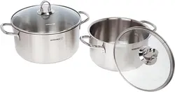 سرویس قابلمه 9 پارچه برند Korkmaz|مدل A1865 |قابلمه| ماهیتابه|Satina|نقره ای|زمان تحویل 2 تا 3 هفته کاری