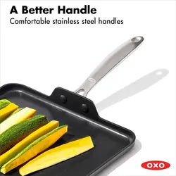 ماهیتابه برند OXO|مدل CW000965-003 |تابه 11 اینچی|Good Grips Pro|آنادایز سخت| بدون Pfoa| قابل شستشو در ماشین ظرفشویی|دسته استیل ضد زنگ| مشکی| زمان تحویل 3 تا 4 هفته کاری