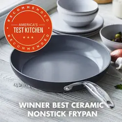 سرویس ماهیتابه 3 پارچه برند GreenPan|مدل ‎CC005038-001 | خاکستری|Valencia Pro|سرامیکی|آنودایز سخت| بدون PFAS| القایی| قابل شستشو در ماشین ظرفشویی| ایمن در فر| 8 اینچی 9.5 اینچی و 11 اینچی|زمان تحویل 3 تا 4 هفته کاری