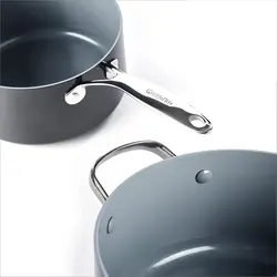 سرویس قابلمه 11 پارچه برند GreenPan|مدل ‎CC000675-001| قابلمه | ماهیتابه |سرامیکی|Valencia Pro|بدون سموم ظروف فلزی|نچسب |خاکستری |زمان تحویل 2 تا 3 هفته کاری