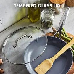 سرویس قابلمه 4 پارچه برند GreenPan|مدل ‎ ‎CC003531-001| آنادایز شده سخت|Valencia Pro| قابلمه | ماهیتابه | بدون PFAS| القایی| قابل شستشو در ماشین ظرفشویی|خاکستری|زمان تحویل 3 تا 4 هفته کاری