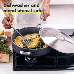 سرویس قابلمه 5 پارچه برند GreenPan|مدل ‎‎CC003867-001|خاکستری | Paris Pro| قابلمه | ماهیتابه |نچسب سرامیکی| آنودایز شده|با درب استیل|ضد زنگ|قابل شستشو در ماشین ظرفشویی|بدون PFAS|زمان تحویل 3 تا 4 هفته کاری