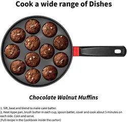 ماهیتابه برند Hawkins |مدل NAPE22G|ماهیتابه نچسب با درب شیشه ای|22 سانتی متر|12 کاپ|زمان تحویل 2 تا 3 هفته کاری