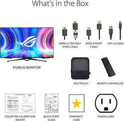 مانیتور گیمینگ 47.5 اینچ ایسوس ROG Swift OLED PG48UQ | ASUS ROG Swift OLED PG48UQ 47.5 Inch 0.1ms 138Hz HDR Gaming Monitor | تحویل 2 تا 3 هفته کاری