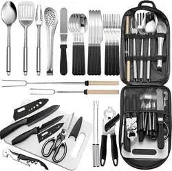 ست ظروف آشپزخانه  27 تکه قابل حمل کمپینگ فری های کر | Portable Camping Kitchen Utensil Set-27 Piece Freehiker | تحویل دو تا سه هفته کاری