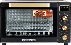 فر برقی برند Geepas|مدل ‎GO34056| ظرفیت 45 لیتری|با جوجه گردان |مشکی| زمان تحویل 2 تا 3 هفته کاری