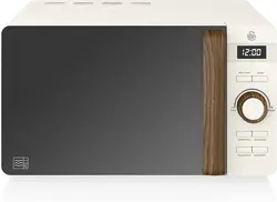 مایکروویو دیجیتال برند Swan |مدل  ‎SM22036WHTN  |ظرفیت 20 لیتری|سفید و چوبی|800 وات|زمان تحویل 2 الی 3 هفته کاری