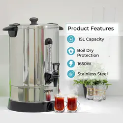 کتری برقی جیپاس مدل GK5219 ‎مناسب برای چای، قهوه و آب جوش فوری با کنترل خودکار دما و چراغ های نشانگر| زمان تحویل 2 تا 3 هفته کاری