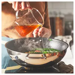 ماهیتابه برند IKEA | مدل IKEA 365+ Wok | پوشش فولاد ضد زنگ| 32 سانتی متری- زمان تحویل 2 تا 3 هفته کاری