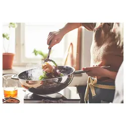 ماهیتابه برند IKEA | مدل IKEA 365+ Wok | پوشش فولاد ضد زنگ| 32 سانتی متری- زمان تحویل 2 تا 3 هفته کاری