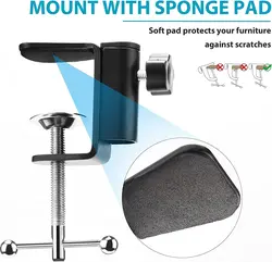 پایه میکروفون AccLoo |ضبط با پایه شوک| نگهدارنده میکروفون| فیلتر پاپ| آداپتور 3/8 تا 5/8 اینچ| گیره میز| درپوش میکروفون| بست کابل- زمان تحویل 2 تا 3 هفته کاری